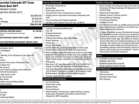 Used 2022 Chevrolet Colorado W/T w/ Custom Special Edition image 30