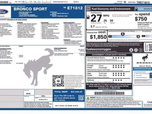 New 2026 Ford Bronco Sport Big Bend w/ Convenience Package AWD/4WD image 10