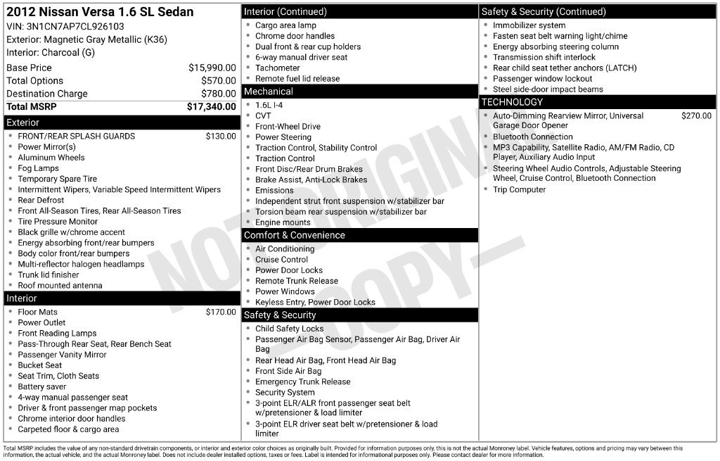 Used 2012 Nissan Versa FWD image 36