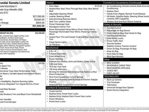 Used 2016 Hyundai Sonata Limited w/ Option Group 04 FWD image 4