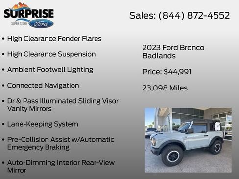 Used 2023 Ford Bronco Badlands w/ Sasquatch Package AWD/4WD image 20