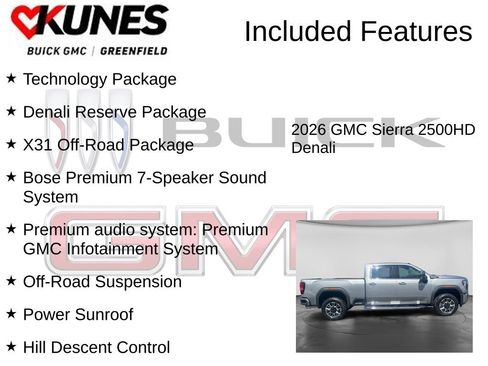 New 2026 GMC Sierra 2500 Denali w/ Denali Reserve Package AWD/4WD image 3