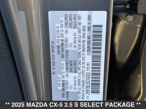 New 2025 MAZDA CX-5 AWD 2.5 S w/ Select Package image 15