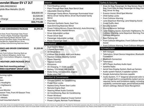 Certified 2024 Chevrolet Blazer EV LT AWD/4WD image 38