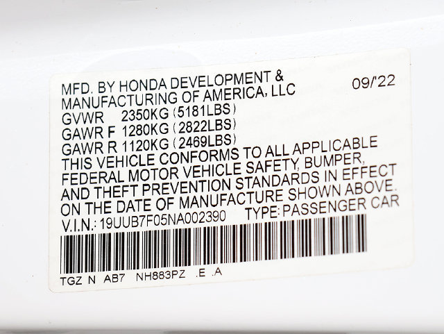 Certified 2022 Acura TLX Type S AWD/4WD image 37