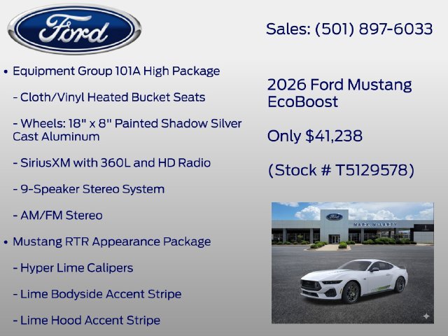 New 2026 Ford Mustang Coupe w/ Mustang RTR Package RWD image 6