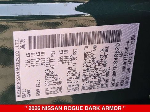 Certified 2026 Nissan Rogue Dark Armor AWD/4WD image 41