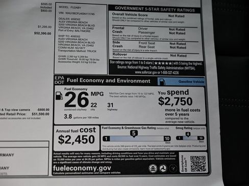 New 2025 Audi A5 2.0T Premium image 41