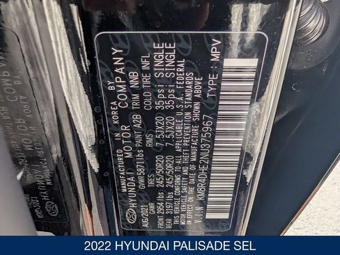 Certified 2022 Hyundai Palisade SEL w/ 8P Bench Seat Package AWD/4WD image 36