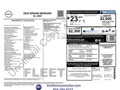 Used 2025 Nissan Murano SL w/ Cargo Package AWD/4WD image 1