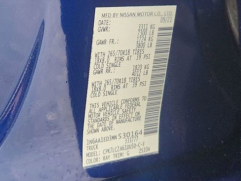 Used 2021 Nissan Titan SV w/ SV Convenience Package AWD/4WD image 27