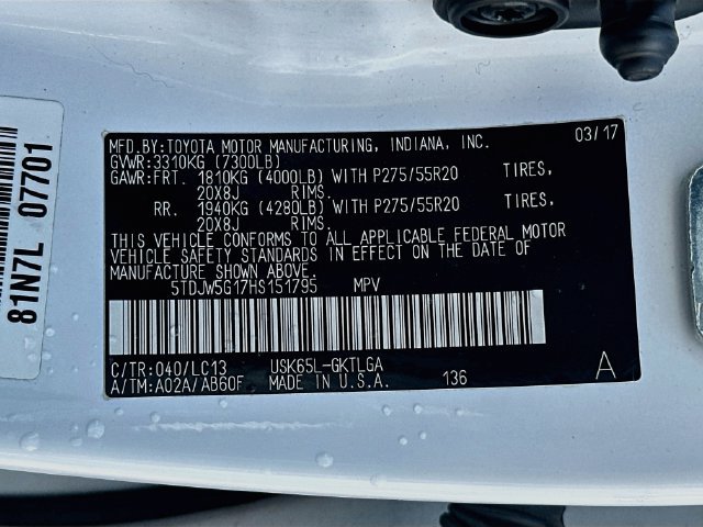 Used 2017 Toyota Sequoia Limited AWD/4WD image 35