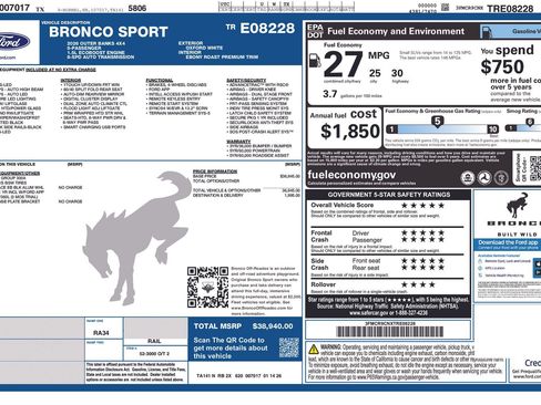 New 2026 Ford Bronco Sport Outer Banks AWD/4WD image 30