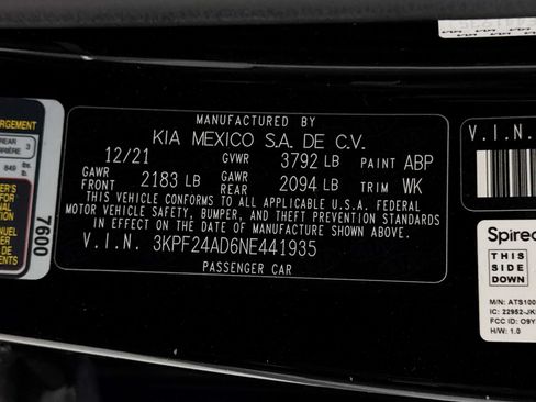 Certified 2022 Kia Forte Sedan FWD image 36