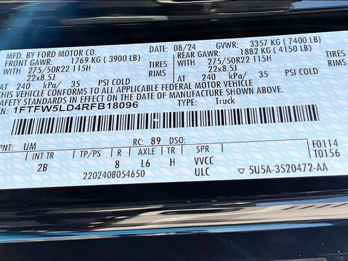 Certified 2024 Ford F150 Lariat w/ Equipment Group 502A High image 34