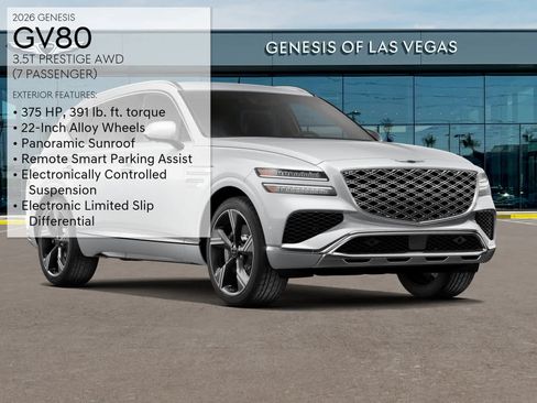 New 2026 Genesis GV80 3.5T Prestige AWD/4WD image 3