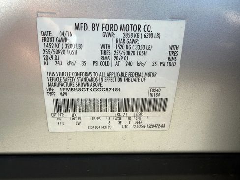 Used 2016 Ford Explorer Sport w/ Equipment Group 401A image 34