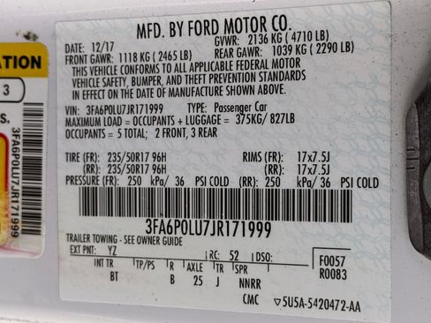 Used 2018 Ford Fusion SE w/ Equipment Group 602A FWD image 34