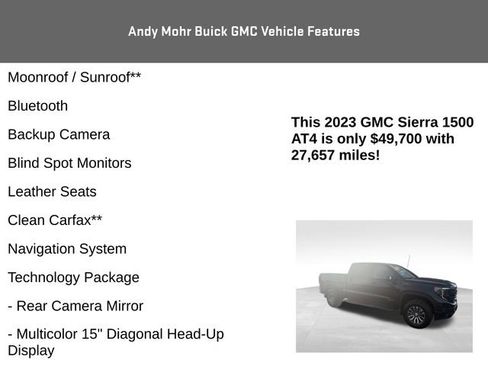 Used 2023 GMC Sierra 1500 AT4 w/ Technology Package image 4