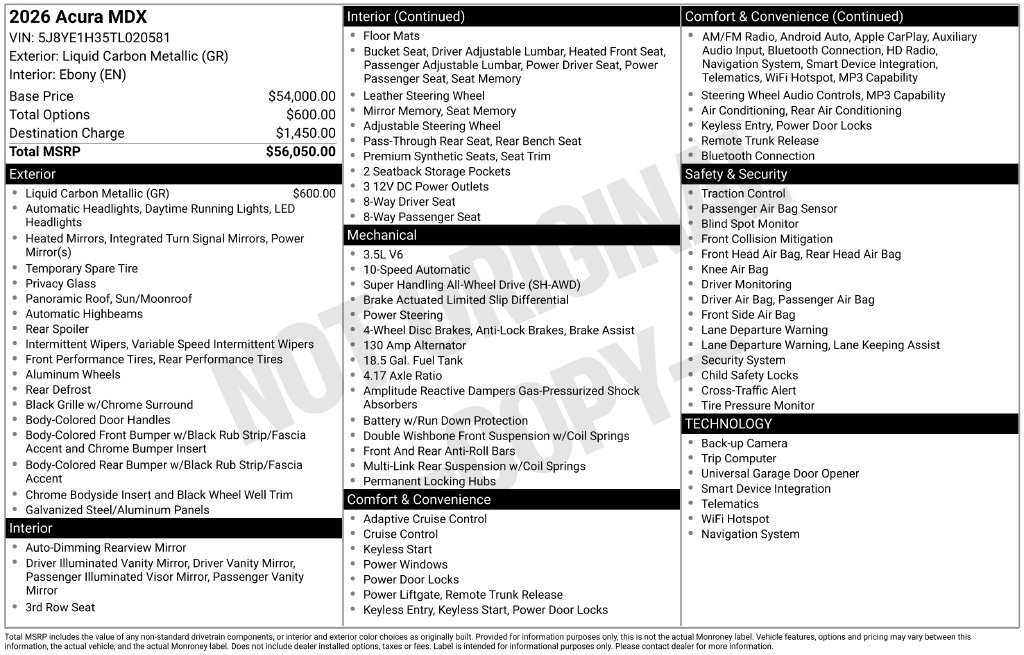 Certified 2026 Acura MDX SH-AWD image 4