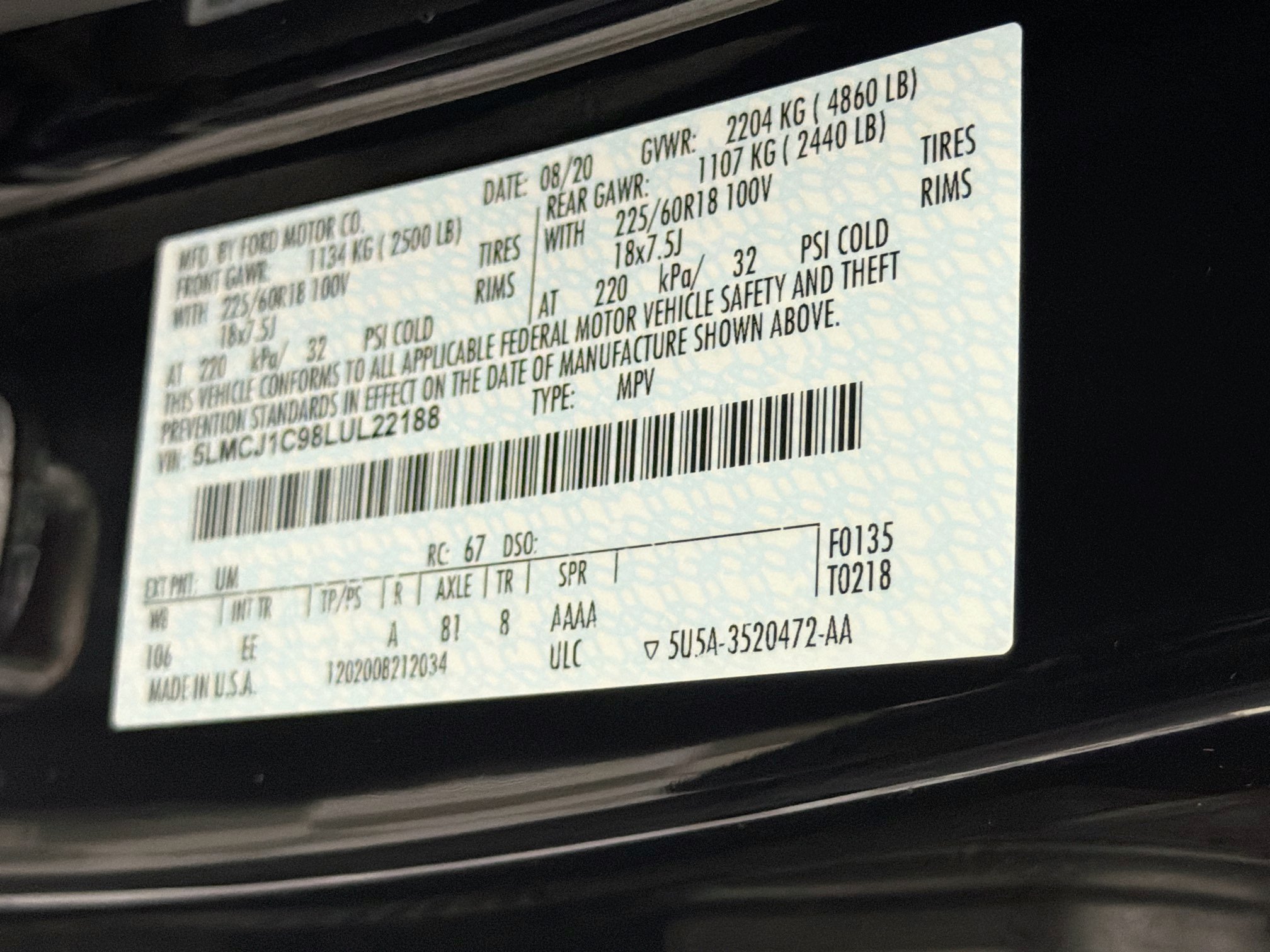 Used 2020 Lincoln Corsair FWD w/ Equipment Group 101A image 12