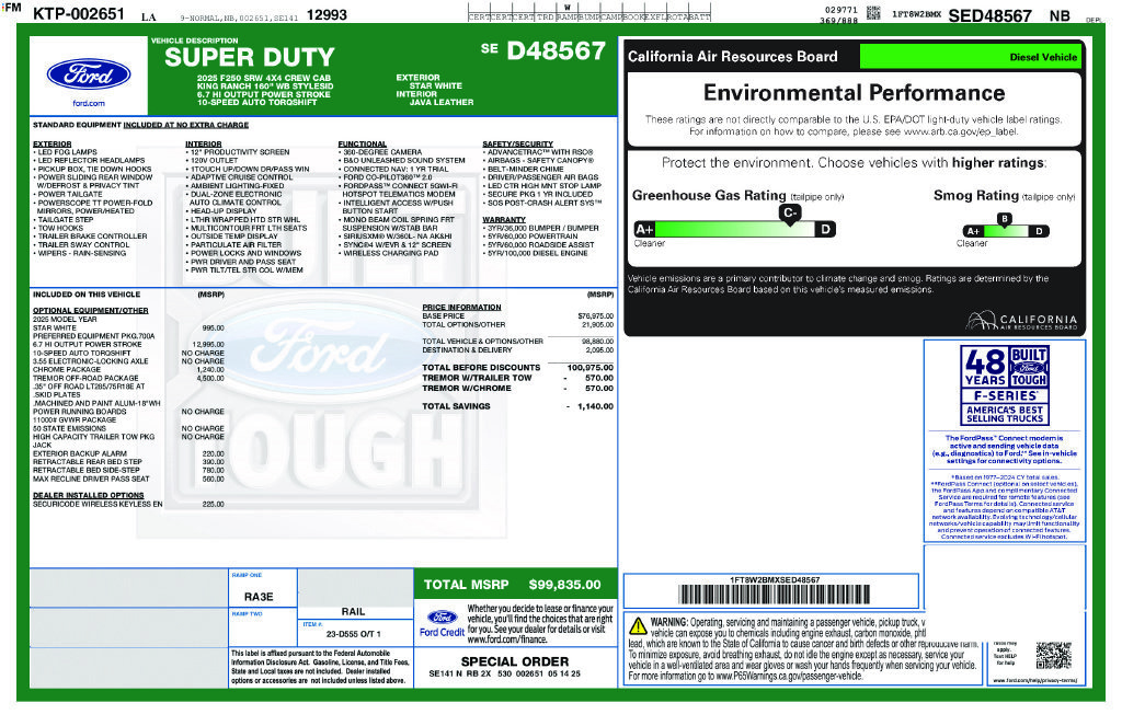 Certified 2025 Ford F250 King Ranch w/ Tremor Off-Road Package AWD/4WD image 6
