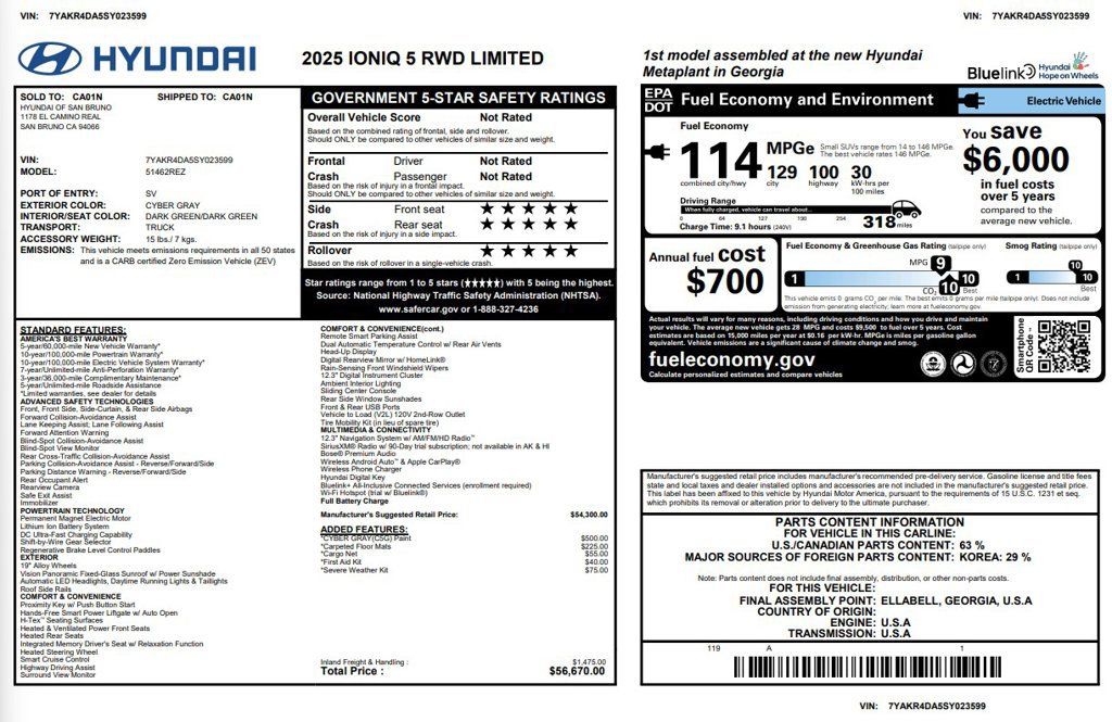 Used 2025 Hyundai Ioniq 5 Limited RWD image 3
