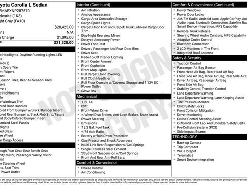 Used 2022 Toyota Corolla L image 2