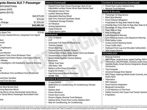 Used 2022 Toyota Sienna XLE AWD/4WD image 11