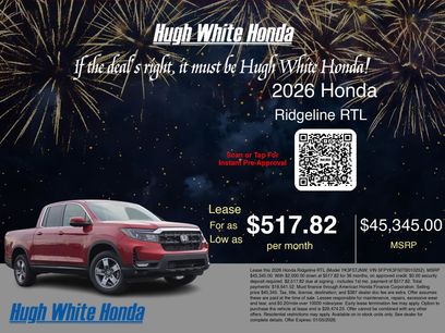 New 2026 Honda Ridgeline RTL