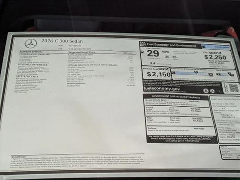 New 2026 Mercedes-Benz C 300 Sedan image 18