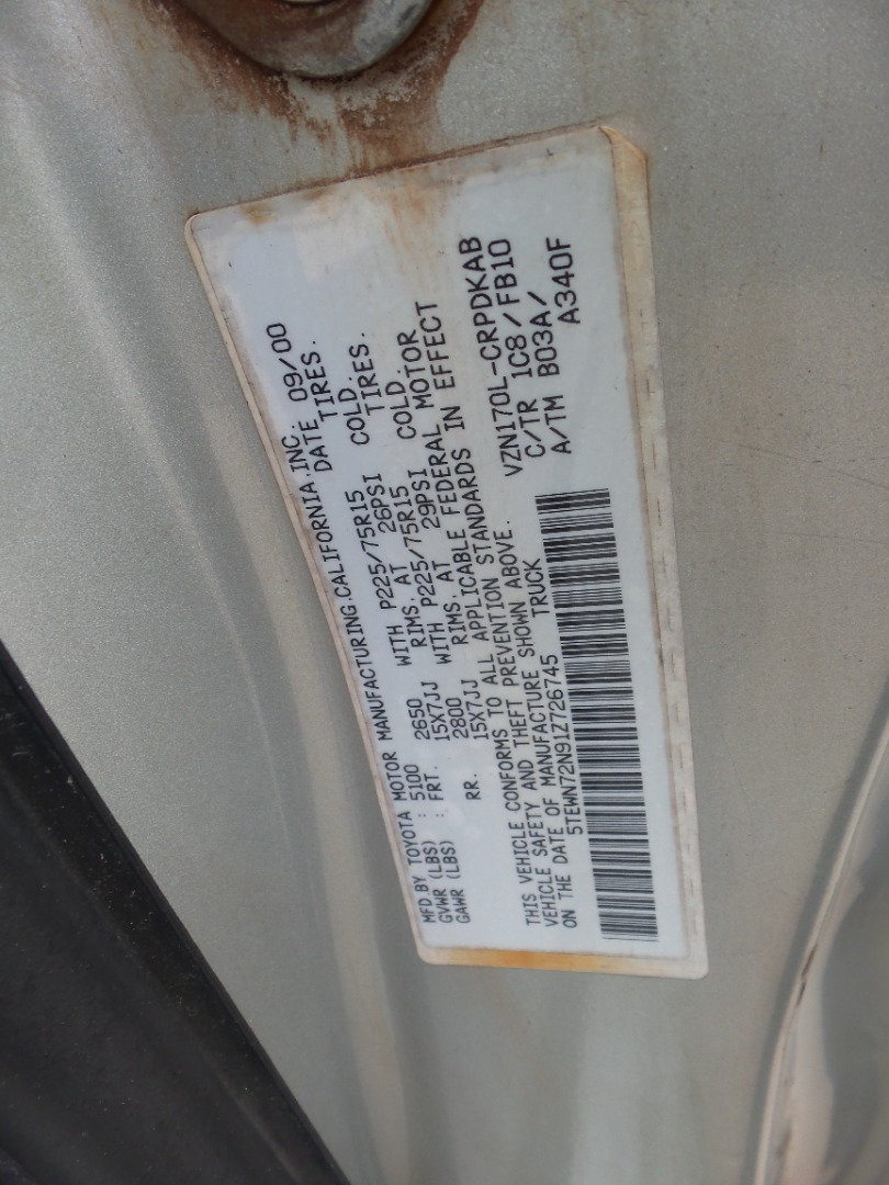Used 2001 Toyota Tacoma 4x4 Xtracab V6 image 63
