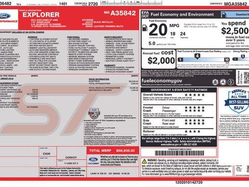 Used 2021 Ford Explorer ST w/ Equipment Group 401A AWD/4WD image 38