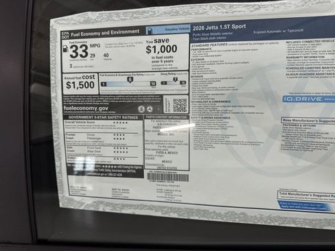 New 2026 Volkswagen Jetta Sport FWD image 40