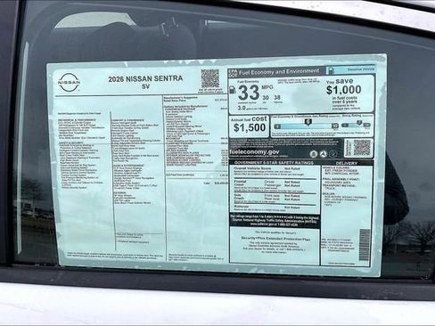 New 2026 Nissan Sentra SV w/ SV Convenience Package image 13