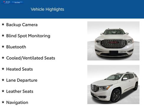 Used 2019 GMC Acadia Denali w/ Technology Package AWD/4WD image 2