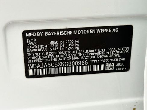 Used 2019 BMW 530i 530i w/ Convenience Package image 44