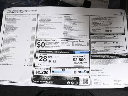 New 2026 BMW X1 xDrive28i w/ Convenience Package image 36