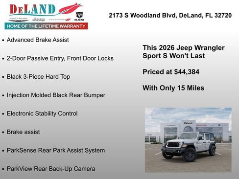 New 2026 Jeep Wrangler Unlimited Sport AWD/4WD image 33