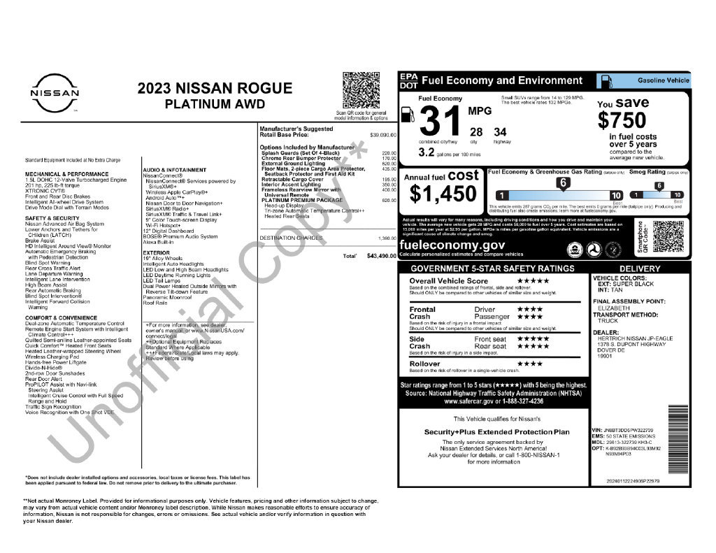 Used 2023 Nissan Rogue Platinum w/ Platinum Premium Package AWD/4WD image 3