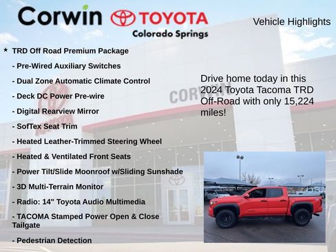 Used 2024 Toyota Tacoma TRD Off-Road w/ TRD Off Road Premium Package image 6