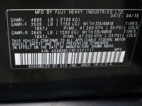 Used 2015 Subaru Outback 2.5i Limited image 36