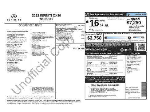 Used 2022 INFINITI QX80 Sensory w/ All-Season Package image 4