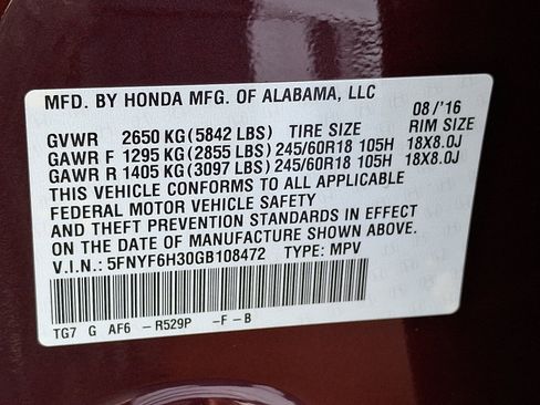 Used 2016 Honda Pilot EX image 27