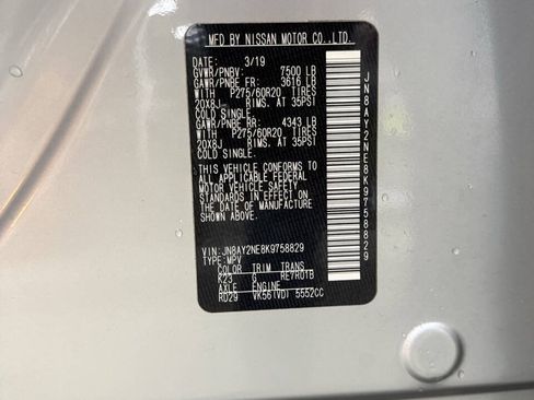 Used 2019 Nissan Armada Platinum w/ Captain's Chairs Package AWD/4WD image 37