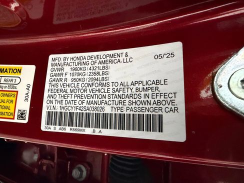 Certified 2025 Honda Accord SE image 18