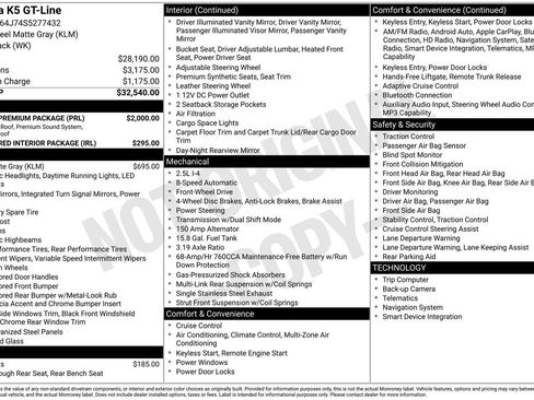 Used 2025 Kia K5 GT-Line w/ GT-Line Premium Package FWD image 3