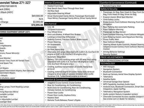 Used 2025 Chevrolet Tahoe Z71 AWD/4WD image 8