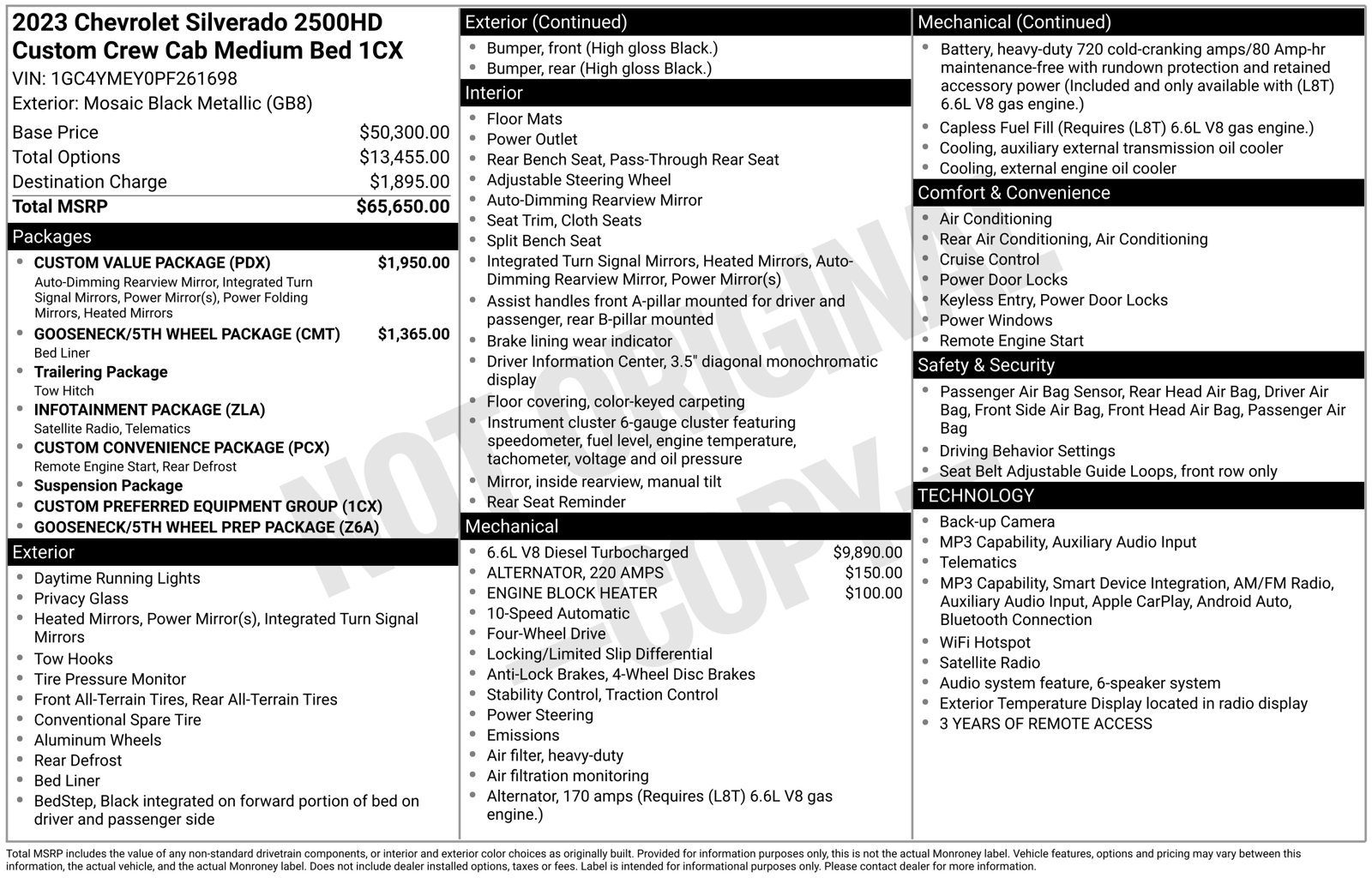 Used 2023 Chevrolet Silverado 2500 Custom w/ Custom Value Package AWD/4WD image 8