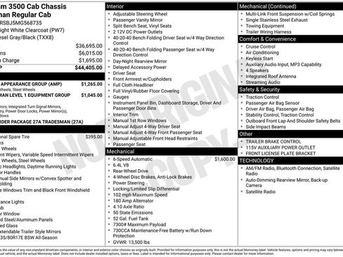 Used 2021 RAM 3500 Tradesman w/ Chrome Appearance Group RWD image 1
